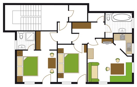Auenhotel Kuchlerhof Apartments floor plan1